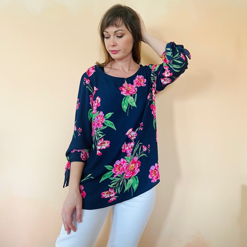 Talbots Floral Flowy Top
